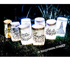 ITH Stickdatei - Lichtbeutel Weihnachts Sprüche